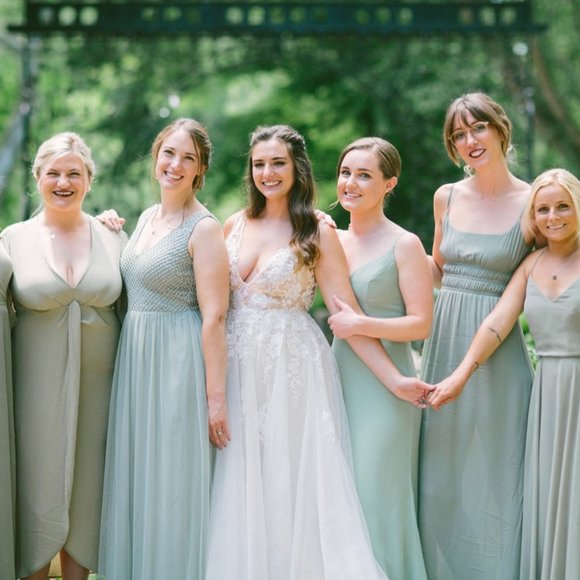 Sage Bridesmaid Dress - Picture 5 of 6